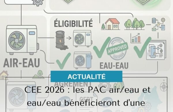 🚀 CEE 2026 : les PAC air/eau et eau/eau bénéficieront d'une bonification x5 sous conditions 🇫🇷