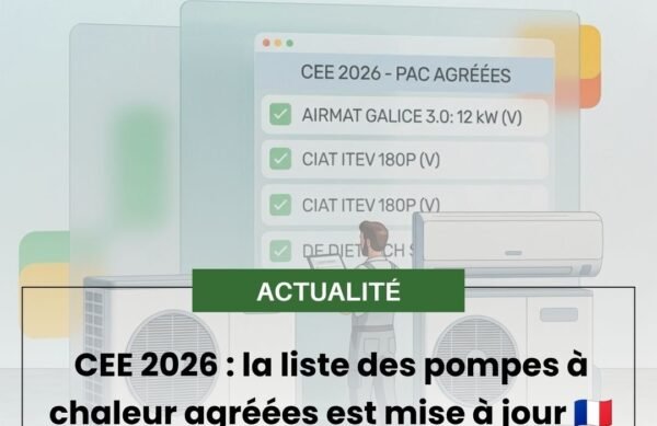 🚀 CEE 2026 : la liste des pompes à chaleur agréées est mise à jour 🇫🇷